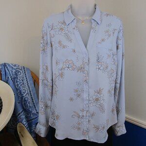 Candie's D-Ring Roll Sleeve Button Down Blouse